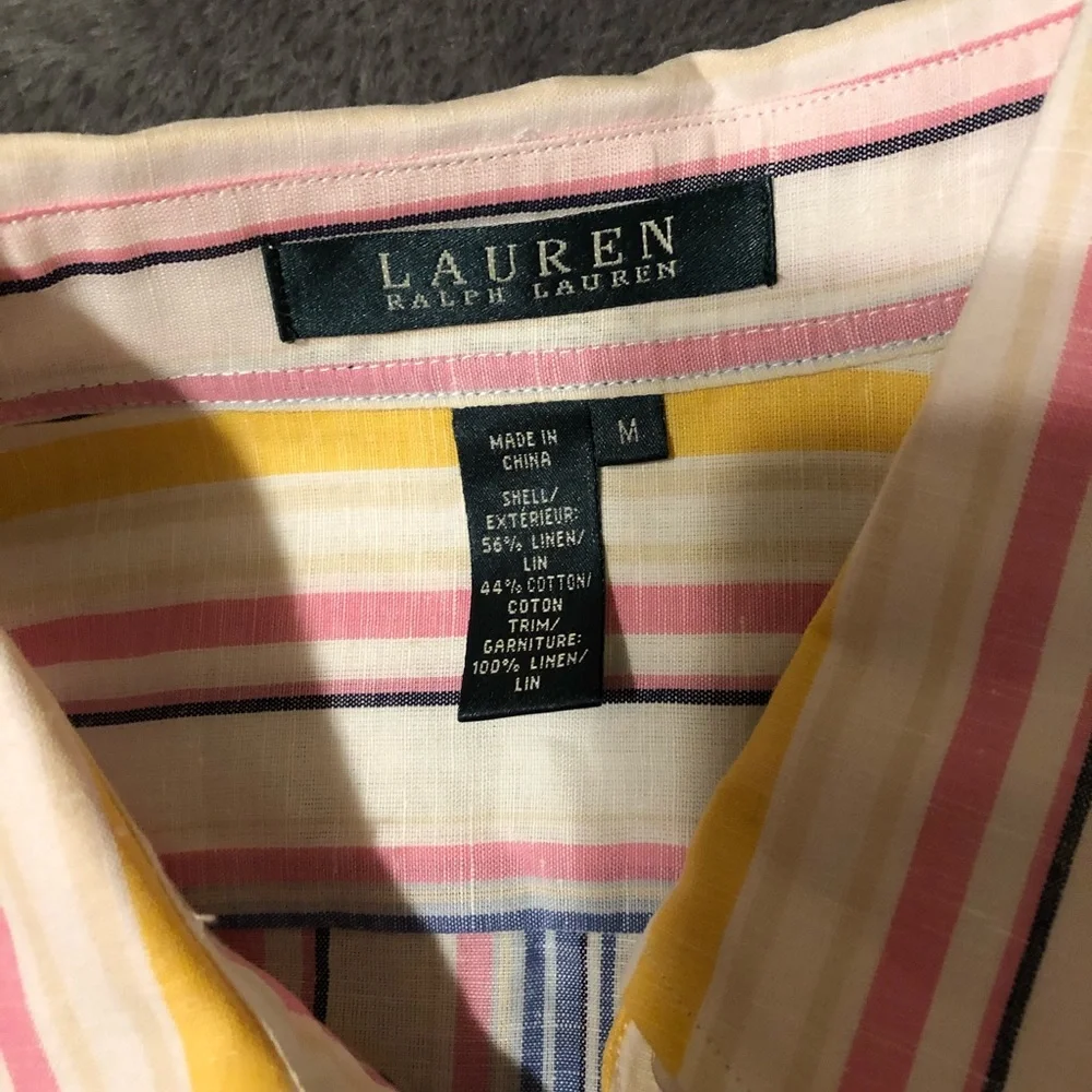 Lauren Ralph Lauren Striped Button Down Shirt - Picture 2 of 7